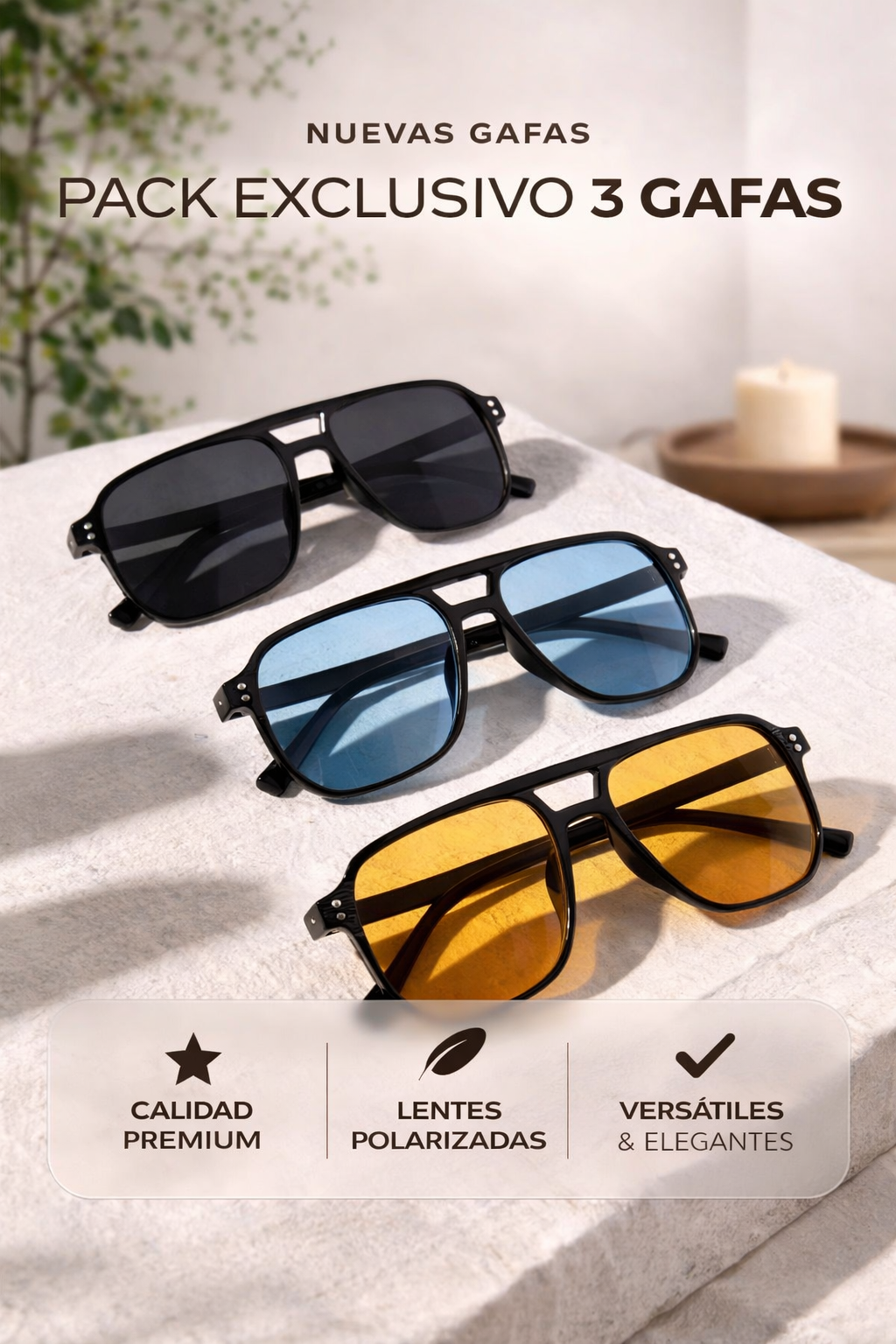 Gafas de sol cuadradas modernas – LYNO