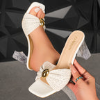 Sandales tissées à talons pour femme - LYNO
