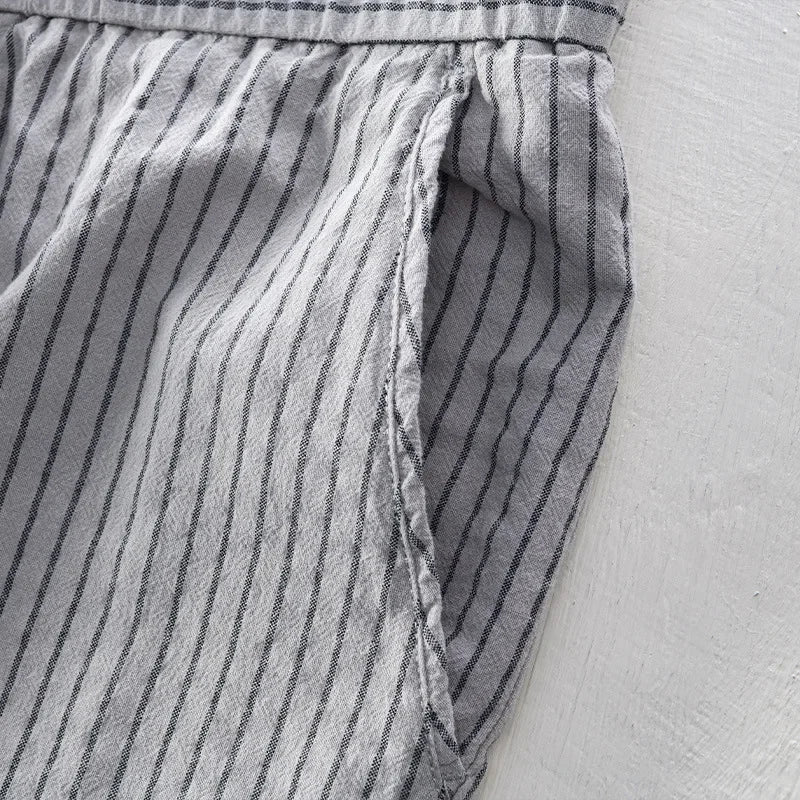 Short en lin à rayures – LYNO
